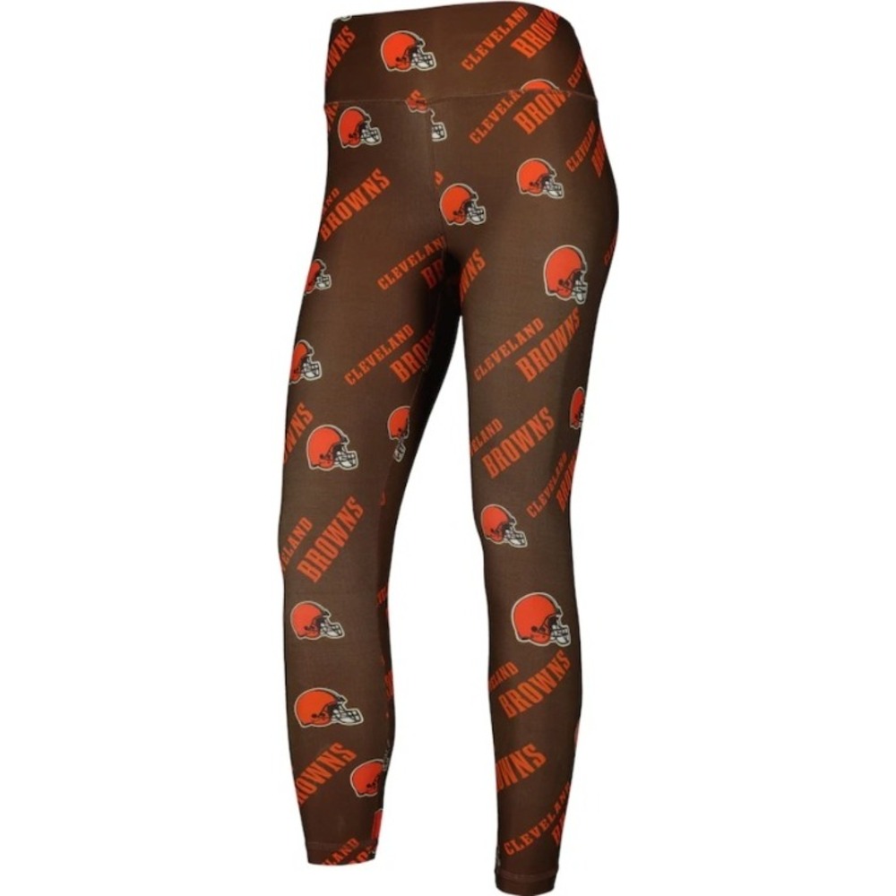Team Apparel Cleveland Browns Leggings NFL Football All Over Print M NWT‎